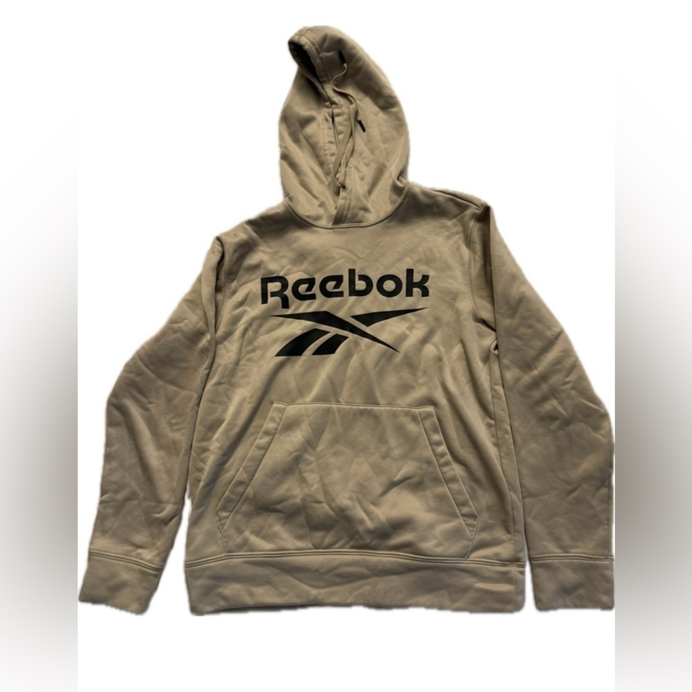 Reebok - Men’s identity classic fit stacked logo print fleece hoodie
